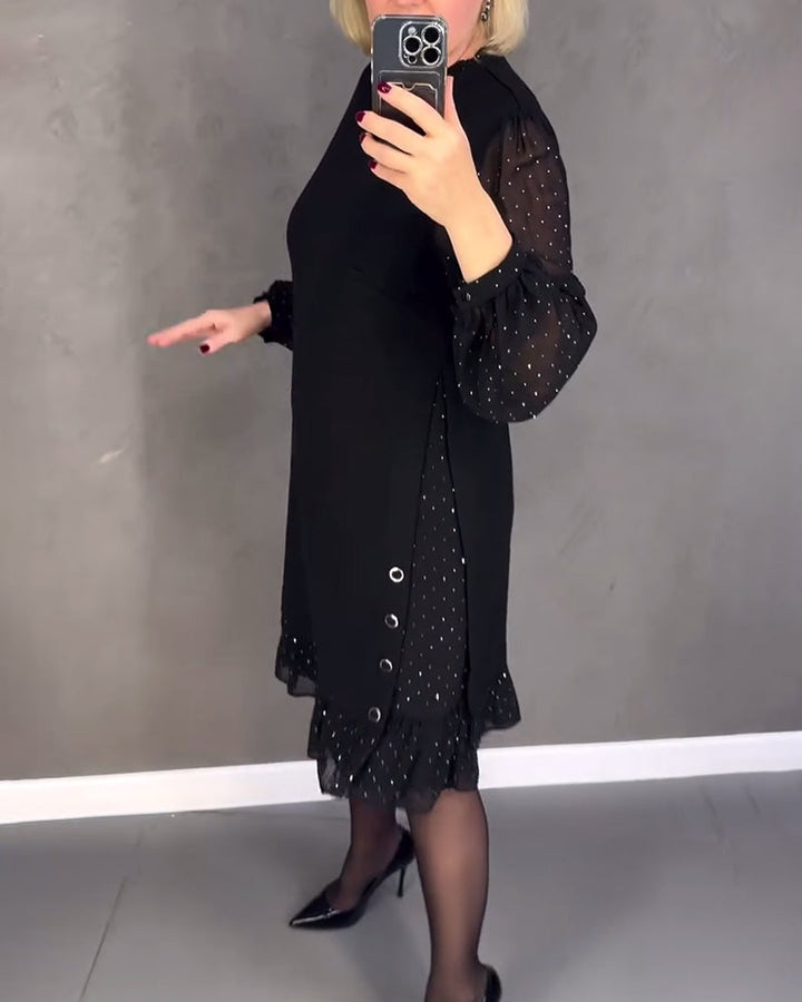 Scarlett™ | Elegant Ruffle Sleeve Midi Dress