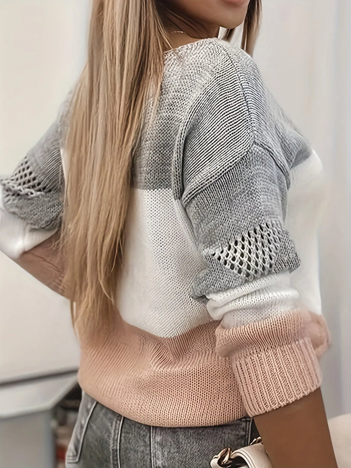 Sienna™ | Chic Color-Block Knit Sweater