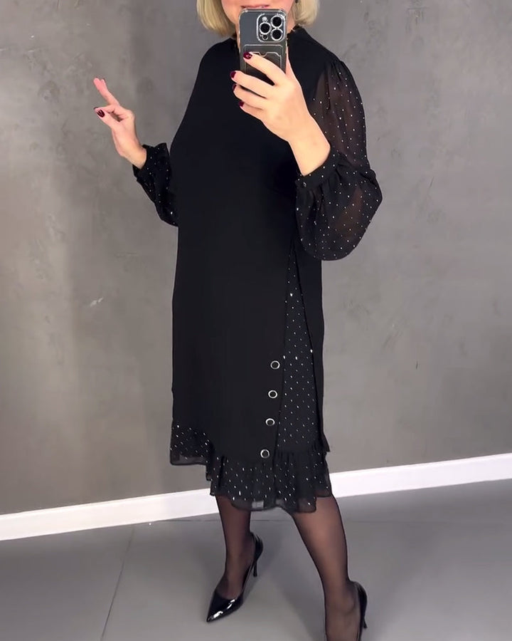 Scarlett™ | Elegant Ruffle Sleeve Midi Dress