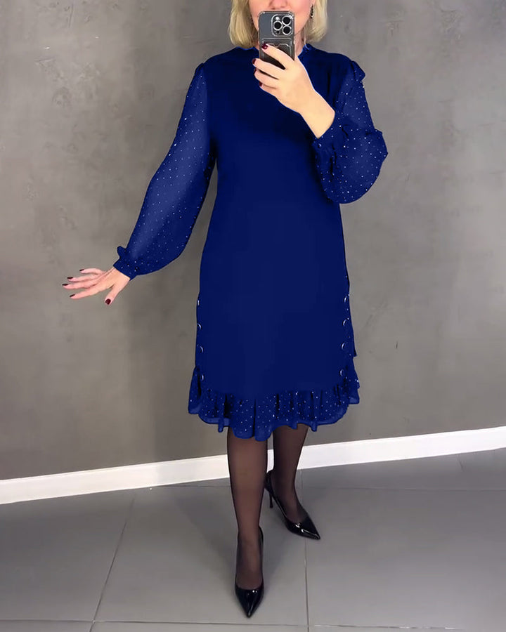 Scarlett™ | Elegant Ruffle Sleeve Midi Dress