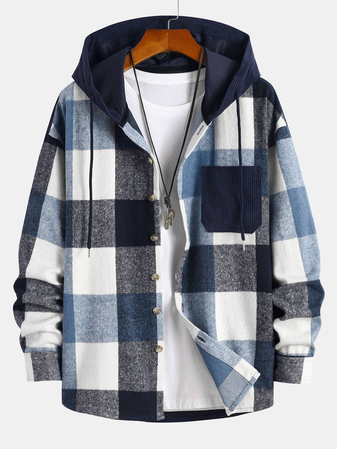 Harvey™ | Relax Fit Flannel Plaid Hooded Shirt