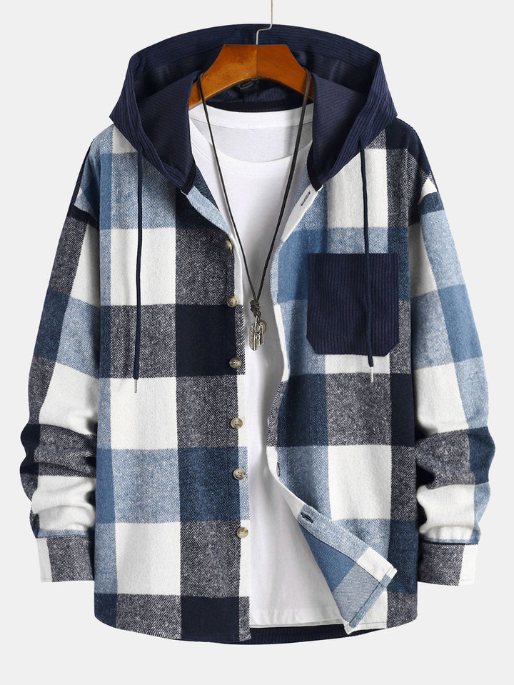 Harvey™ | Relax Fit Flannel Plaid Hooded Shirt