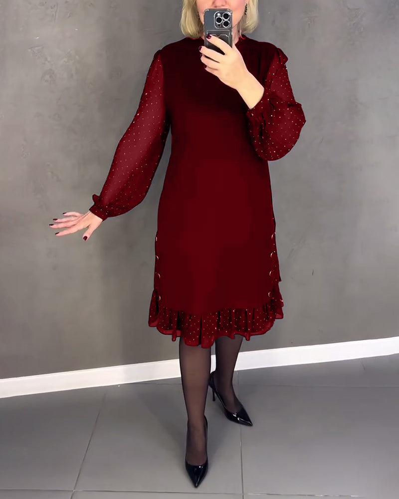 Scarlett™ | Elegant Ruffle Sleeve Midi Dress