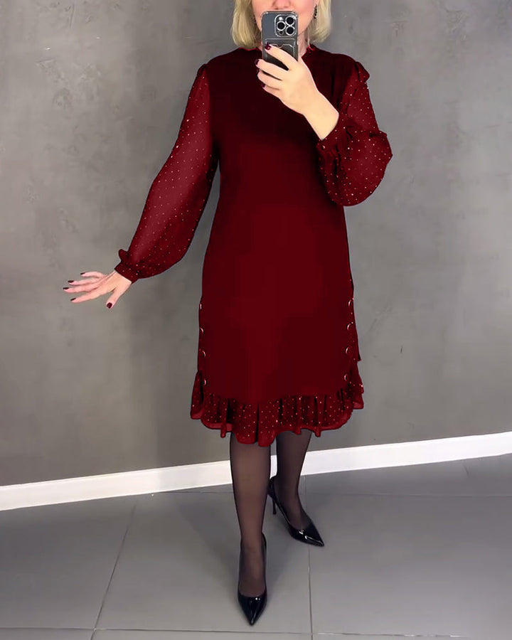 Scarlett™ | Elegant Ruffle Sleeve Midi Dress
