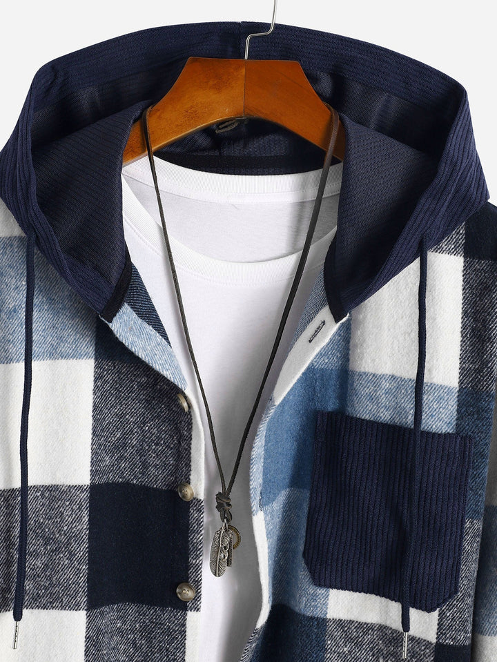 Harvey™ | Relax Fit Flannel Plaid Hooded Shirt