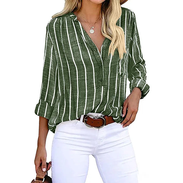 Striped Oversized Blouses