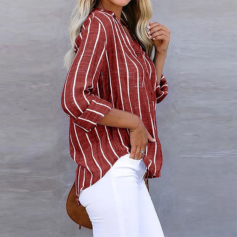 Striped Oversized Blouses