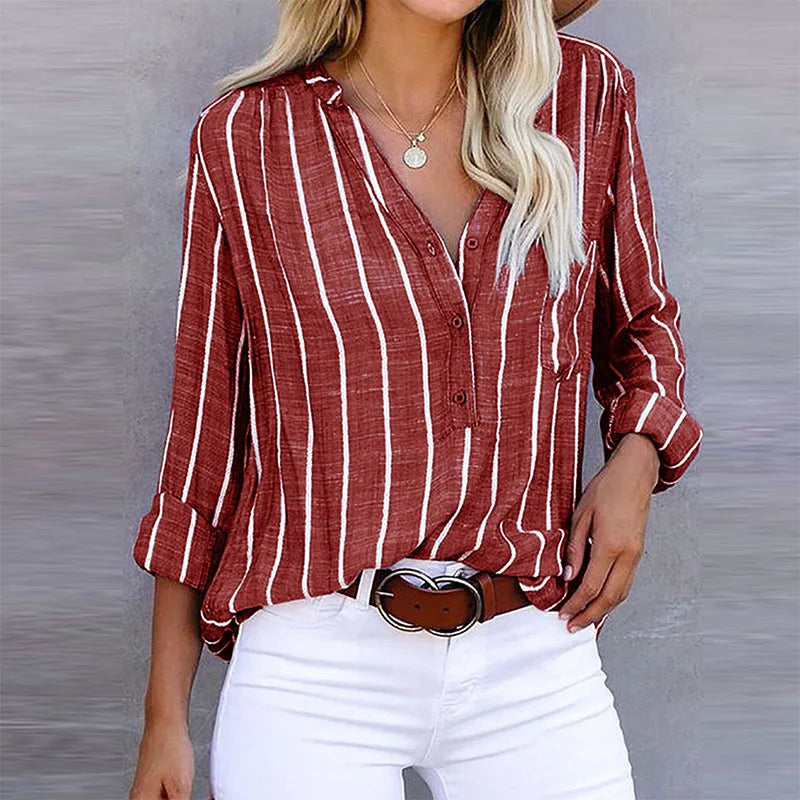 Striped Oversized Blouses