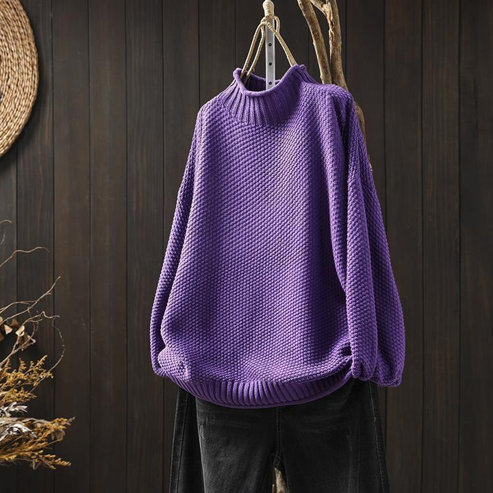 Rowan™ | Textured Knit Turtleneck Sweater