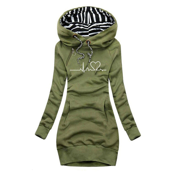 Amber™ | Cozy Heartbeat Hoodie Dress