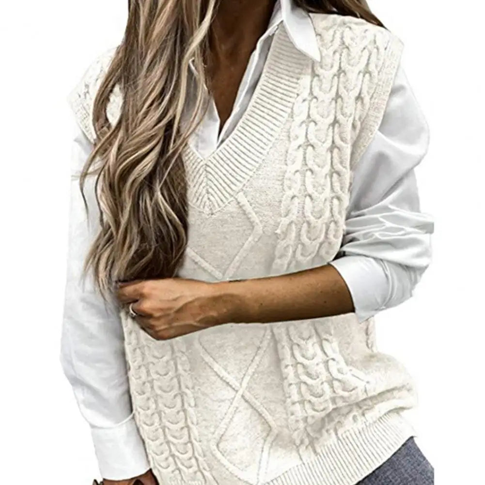 Lila™ | Elegant Cable Knit Vest