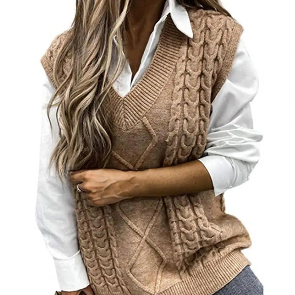 Lila™ | Elegant Cable Knit Vest