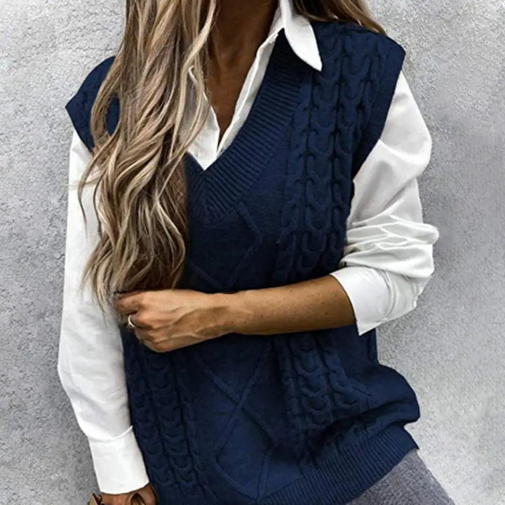 Lila™ | Elegant Cable Knit Vest