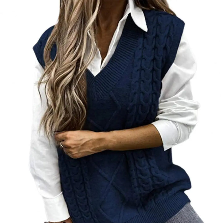 Lila™ | Elegant Cable Knit Vest