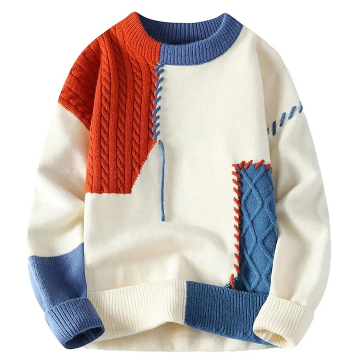 Atlas™ | Bold Patchwork Knit Sweater