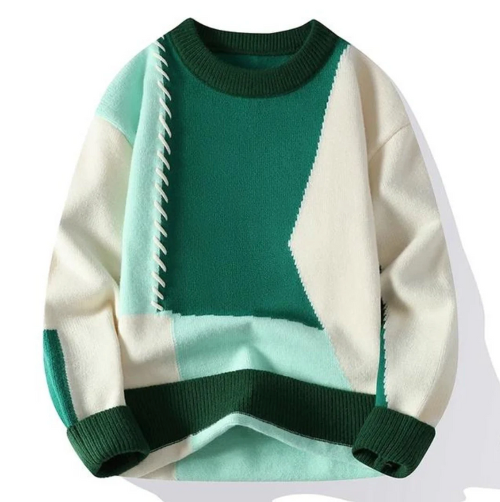 Atlas™ | Bold Patchwork Knit Sweater
