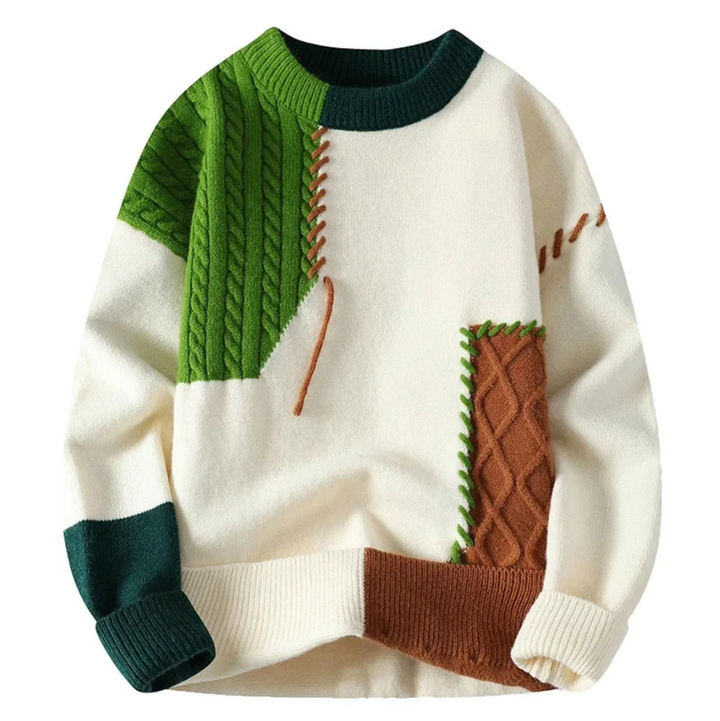 Atlas™ | Bold Patchwork Knit Sweater
