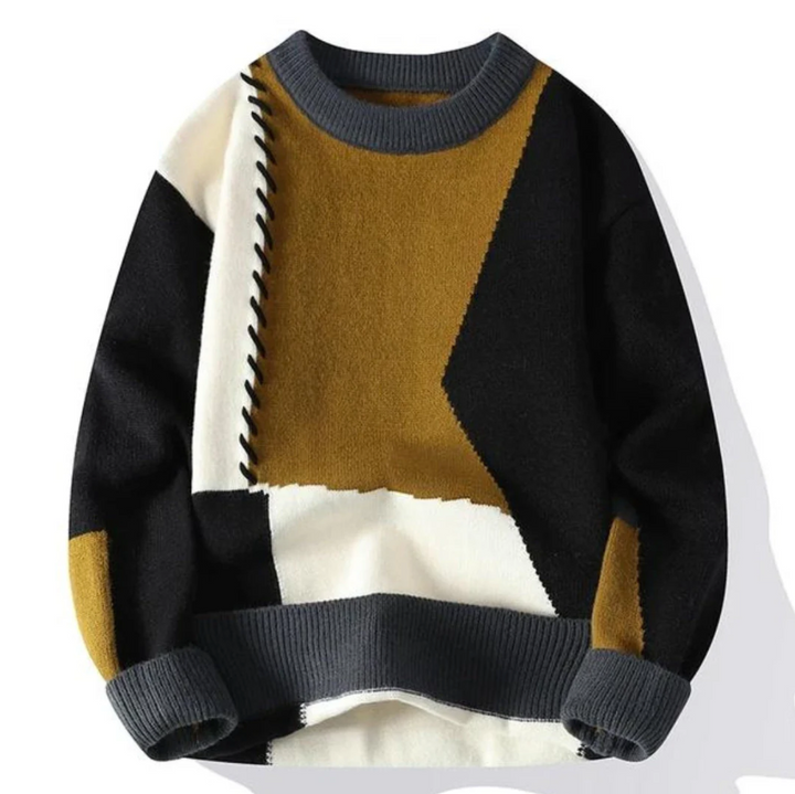 Atlas™ | Bold Patchwork Knit Sweater