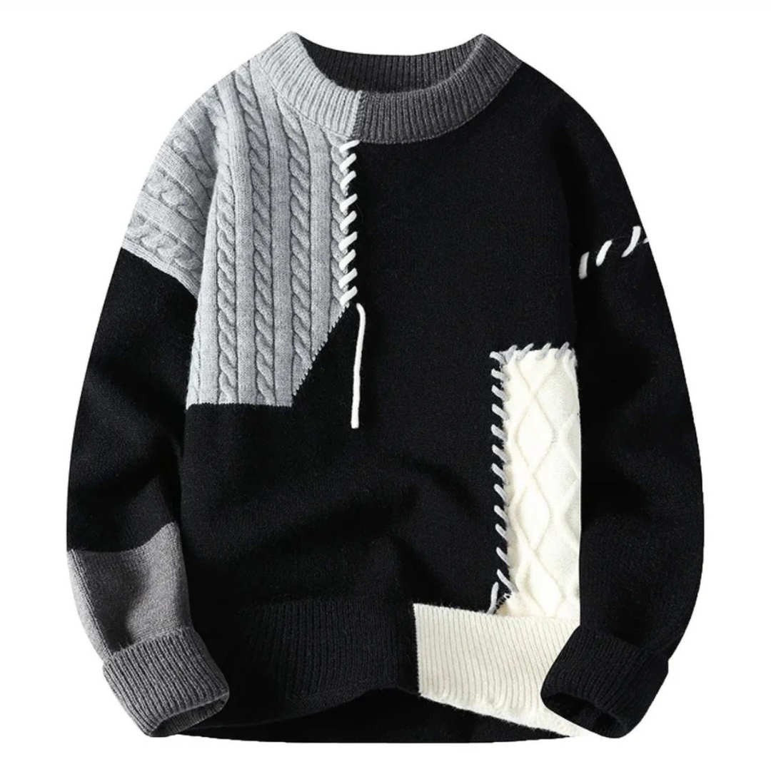 Atlas™ | Bold Patchwork Knit Sweater