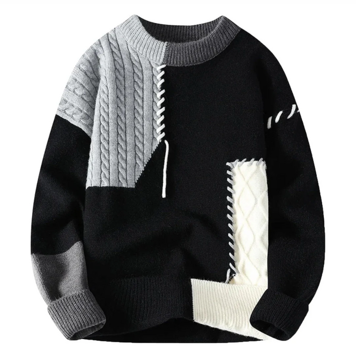 Atlas™ | Bold Patchwork Knit Sweater