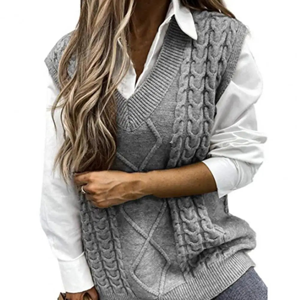 Lila™ | Elegant Cable Knit Vest