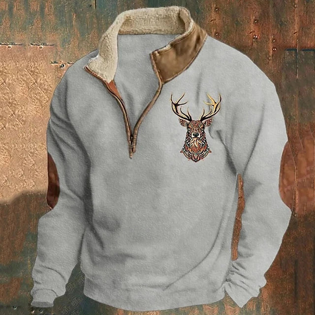 Hunter™ | Rustic Sherpa-Lined Quarter-Zip Pullover