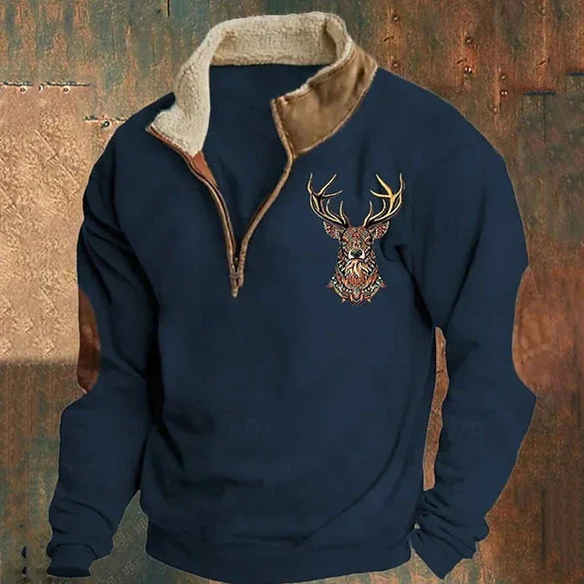 Hunter™ | Rustic Sherpa-Lined Quarter-Zip Pullover