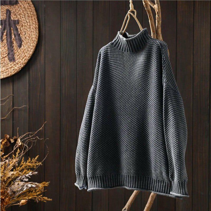 Rowan™ | Textured Knit Turtleneck Sweater