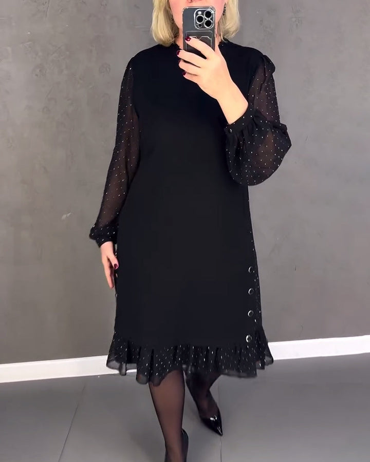 Scarlett™ | Elegant Ruffle Sleeve Midi Dress