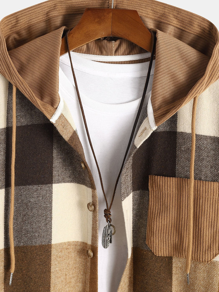 Harvey™ | Relax Fit Flannel Plaid Hooded Shirt