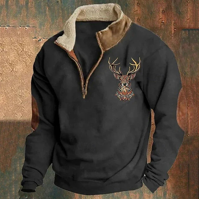 Hunter™ | Rustic Sherpa-Lined Quarter-Zip Pullover